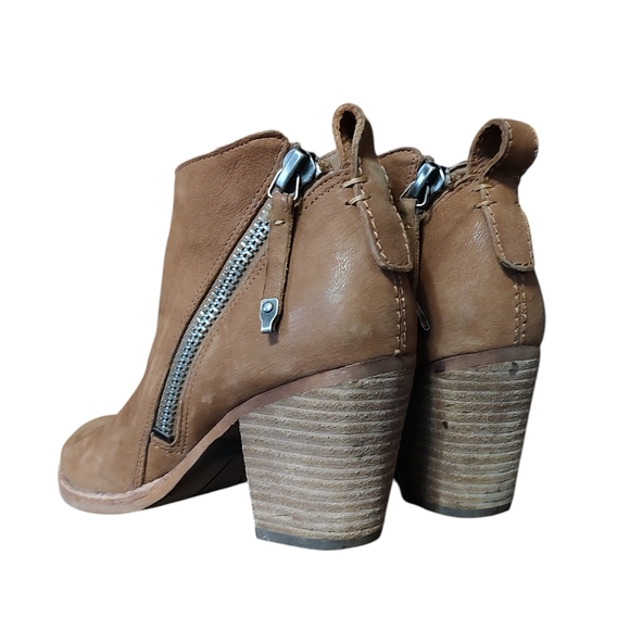 Dolce Vita Calfskin Mocha Mousse Ankle Booties - Picture 2 of 7